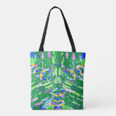 Digitale abstracte kunst die we chaos noemen   tote bag (Achterkant)