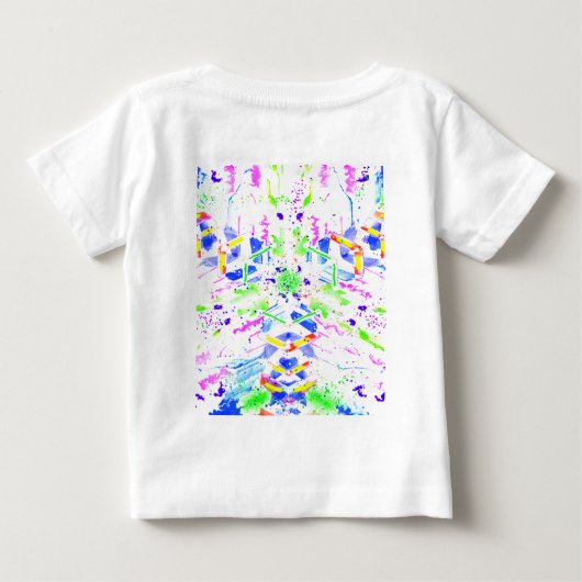 Digitale abstracte kunst die we     chaosT-Shirt n (Achterkant)
