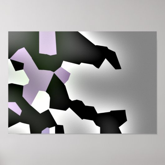 Digitale Abstracte kunst met gefragmenteerde droom Poster (Voorkant)