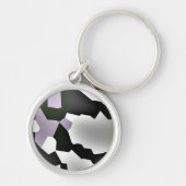 Digitale Abstracte kunst met gefragmenteerde droom Sleutelhanger (Voorkant)