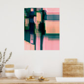 Digitale Abstracte kunst met "inkt" Poster (Keuken)