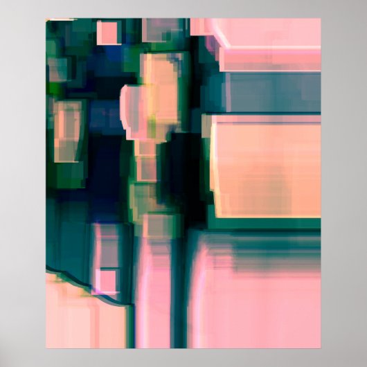 Digitale Abstracte kunst met "inkt" Poster (Voorkant)
