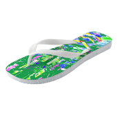 Digitale abstracte kunst noemen we het chaos High- Teenslippers (Schuin)