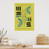 Digitale Abstracte kunst Poster (Keuken)