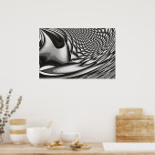 Digitale Abstracte kunst Poster Print (Keuken)