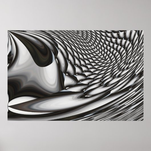 Digitale Abstracte kunst Poster Print (Voorkant)