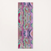 Digitale Abstracte kunst yoga mat Trendy roze & mu (Voorkant)