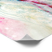 Digitale Abstracte kunstdruktrenddecor Poster (Hoek)