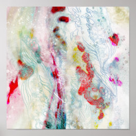 Digitale Abstracte kunstdruktrenddecor Poster