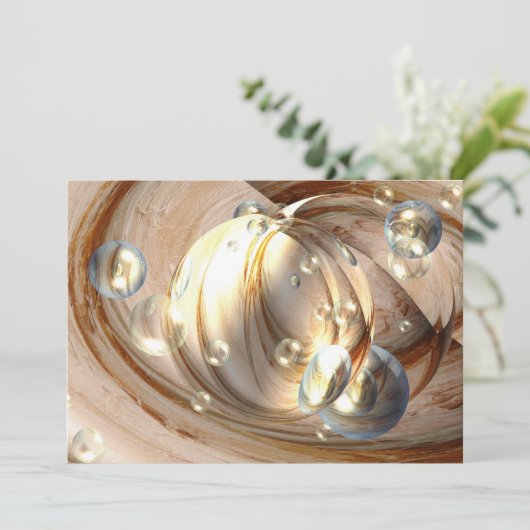 Digitale Abstracte kunstuitnodiging Kaart (Staand voorkant)