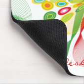 Digitale Abstracte Retro Stippen Moderne Kunstvlin Muismat (Hoek)