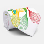 Digitale Abstracte Retro Stippen Moderne Kunstvlin Stropdas (Opgerold)