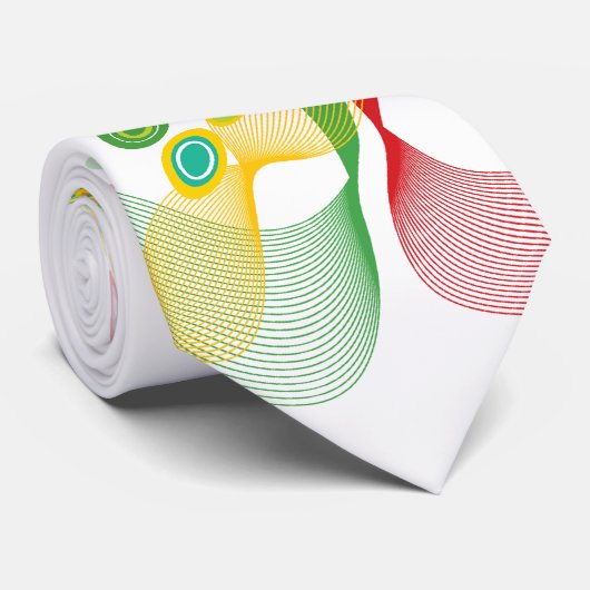 Digitale Abstracte Retro Stippen Moderne Kunstvlin Stropdas (Opgerold)