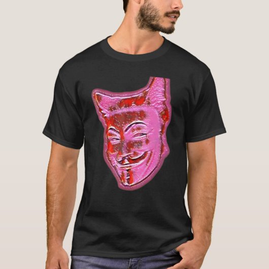Digitale abstracte schilderij van een kat 12 t-shirt (Voorkant)