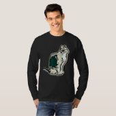 Digitale abstracte schilderij van een kat 16 t-shirt (Voorkant volledig)