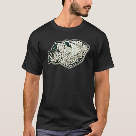 Digitale abstracte schilderij van een kat 2 t-shirt (Voorkant)