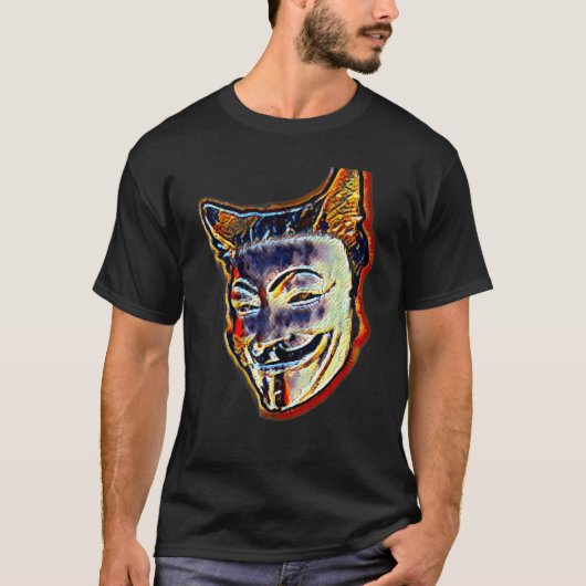 Digitale abstracte schilderij van een kat 32 t-shirt (Voorkant)