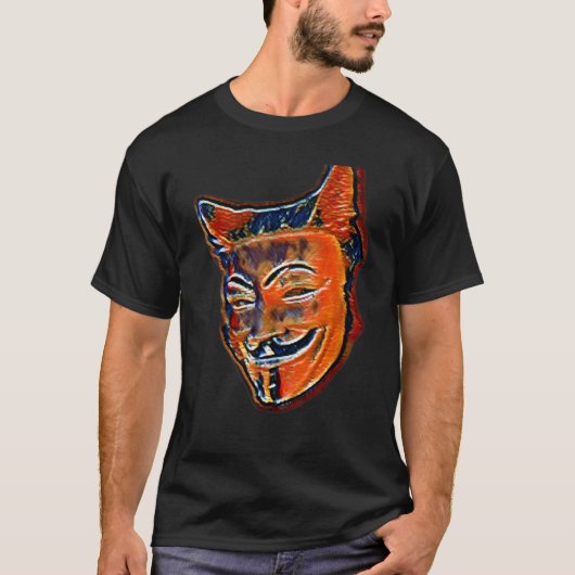 Digitale abstracte schilderij van een kat 3 t-shirt (Voorkant)