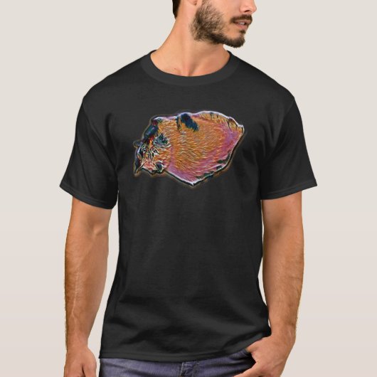 Digitale abstracte schilderij van een kat 40 t-shirt (Voorkant)