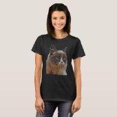 Digitale abstracte schilderij van een kat 57 t-shirt (Voorkant volledig)