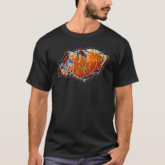 Digitale Abstracte Schilderij Van Een Kat 5 T-shirt (Voorkant)