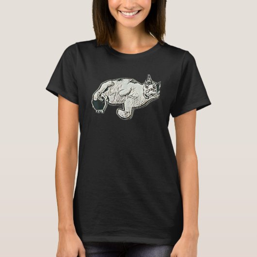 Digitale abstracte schilderij van een kat 67 t-shirt (Voorkant)