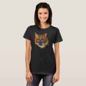 Digitale Abstracte Schilderij Van Een Kat 81 T-shirt (Voorkant volledig)
