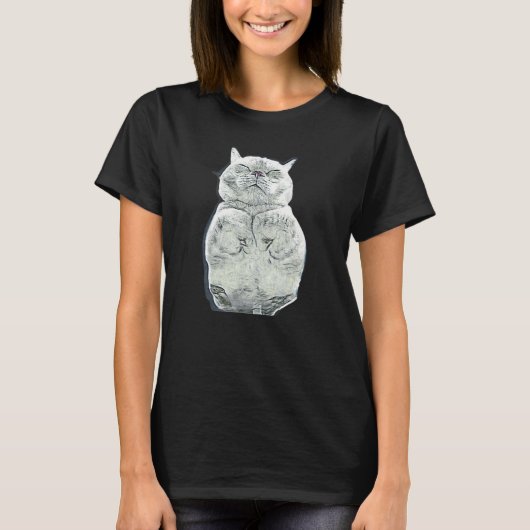 Digitale Abstracte Schildering Van Een Kat 20 T-shirt (Voorkant)