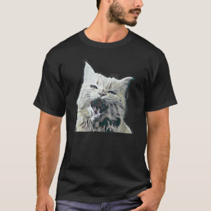 Digitale Abstracte Schildering Van Een Kat 27 T-shirt