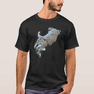 Digitale Abstracte Schildering Van Een Kat 28 T-shirt