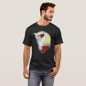 Digitale abstracte schildering van een kat 29 t-shirt (Voorkant volledig)