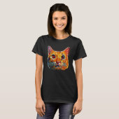 Digitale Abstracte Schildering Van Een Kat 36 T-shirt (Voorkant volledig)
