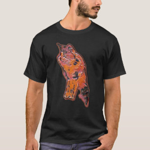 Digitale Abstracte Schildering Van Een Kat 4 T-shirt
