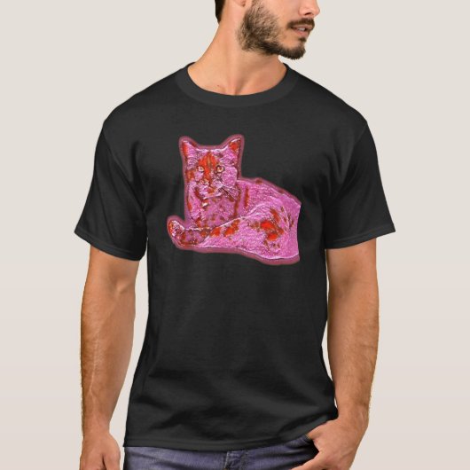 Digitale abstracte schildering van een kat 8 t-shirt (Voorkant)