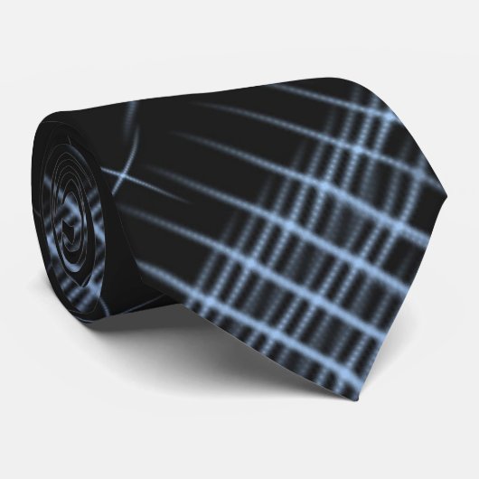 Digitale Abstracte Starry Summer Naight Stropdas (Opgerold)