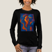"Digitale Abstracte stroom – AI Generated Fluid Ar Tri-Blend Shirt (Voorkant)