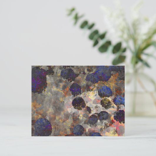 Digitale achtergrondkunst van het bloempatroon briefkaart (Staand voorkant)