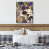 Digitale achtergrondkunst van het bloempatroon canvas afdruk (Insitu (Slaapkamer))