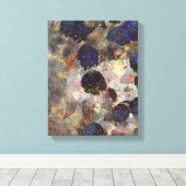 Digitale achtergrondkunst van het bloempatroon canvas afdruk (Insitu (Houten vloer))