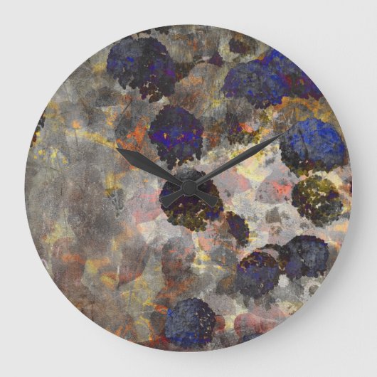 Digitale achtergrondkunst van het bloempatroon grote klok (Voorkant)