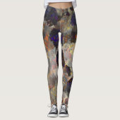 Digitale achtergrondkunst van het bloempatroon leggings (Voorkant)