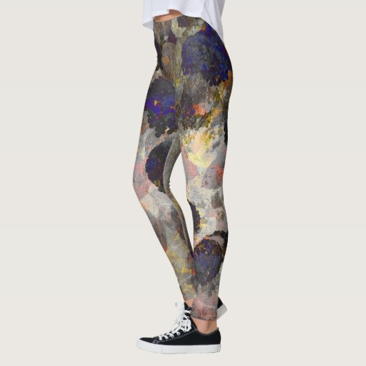 Digitale achtergrondkunst van het bloempatroon leggings (Links)