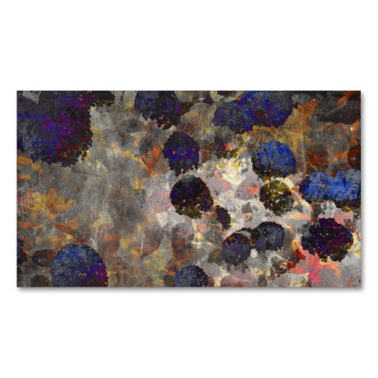 Digitale achtergrondkunst van het bloempatroon magnetisch visitekaartje (Voorkant)