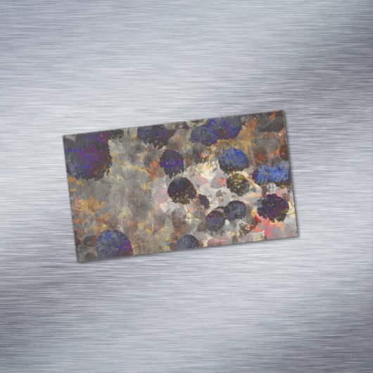 Digitale achtergrondkunst van het bloempatroon magnetisch visitekaartje (Voorbeeld)