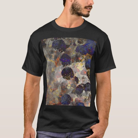 Digitale achtergrondkunst van het bloempatroon t-shirt (Voorkant)