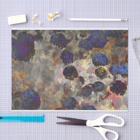 Digitale achtergrondkunst van het bloempatroon tissuepapier (Craft)