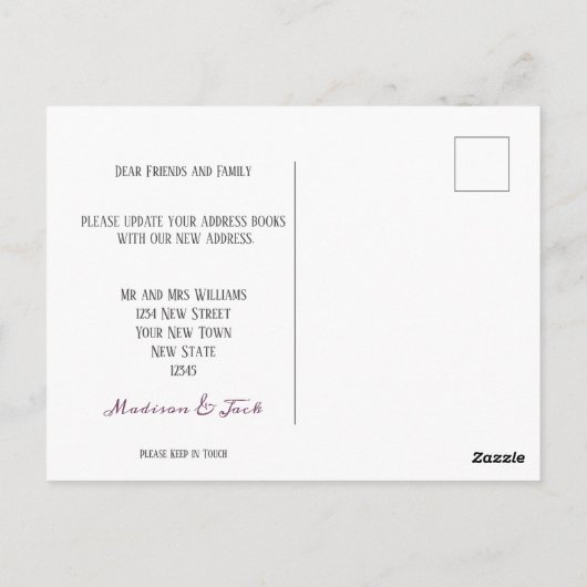 Digitale adreswijziging | Verplaatsingsaankondigin Briefkaart (Achterkant)