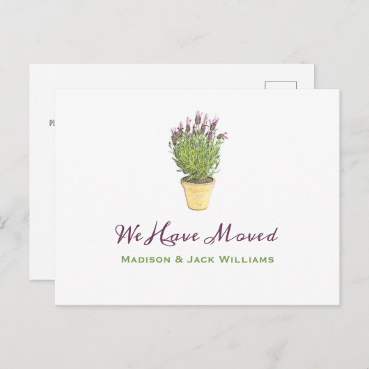Digitale adreswijziging | Verplaatsingsaankondigin Briefkaart (Voorkant / Achterkant)