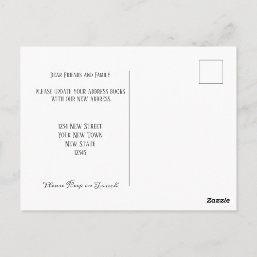 Digitale adreswijziging | Verplaatsingsaankondigin Briefkaart (Achterkant)