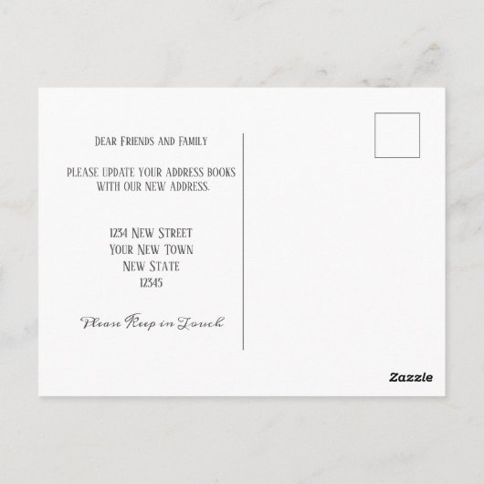 Digitale adreswijziging | Verplaatsingsaankondigin Briefkaart (Achterkant)